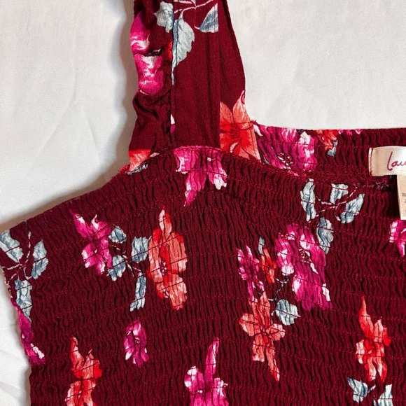 Laurel & Love | Smocked Floral Peplum Top | L - Picture 9 of 10